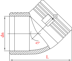 Отвод 45° электросварной D 63 SDR 11 