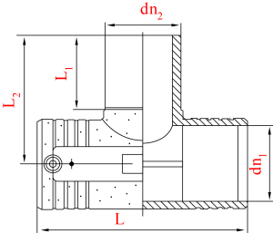 Тройник электросварной равнопроходной D 90X50X90 SDR11 (PN10/PN16) 